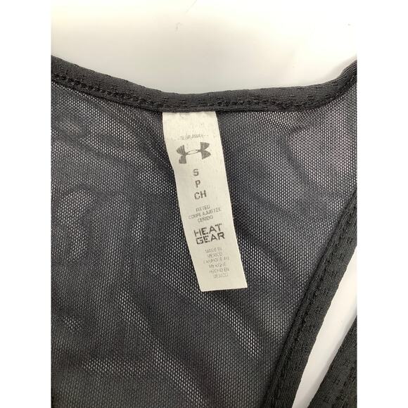 Under Armour Women's Small Black Armour Racer Tank Top Activewear Workout G29-1 - Picture 5 of 7
